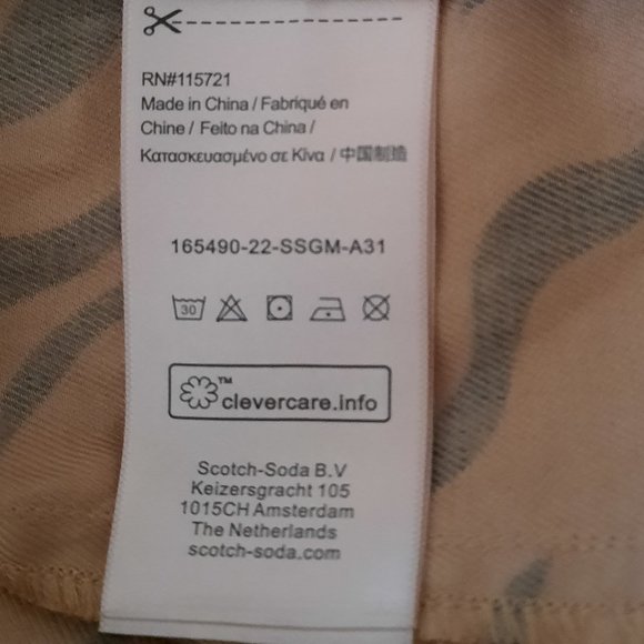 Scotch & Soda Brown/black Blend Tiger-Print Button-up Jacket Kids Size 1… - Picture 10 of 10